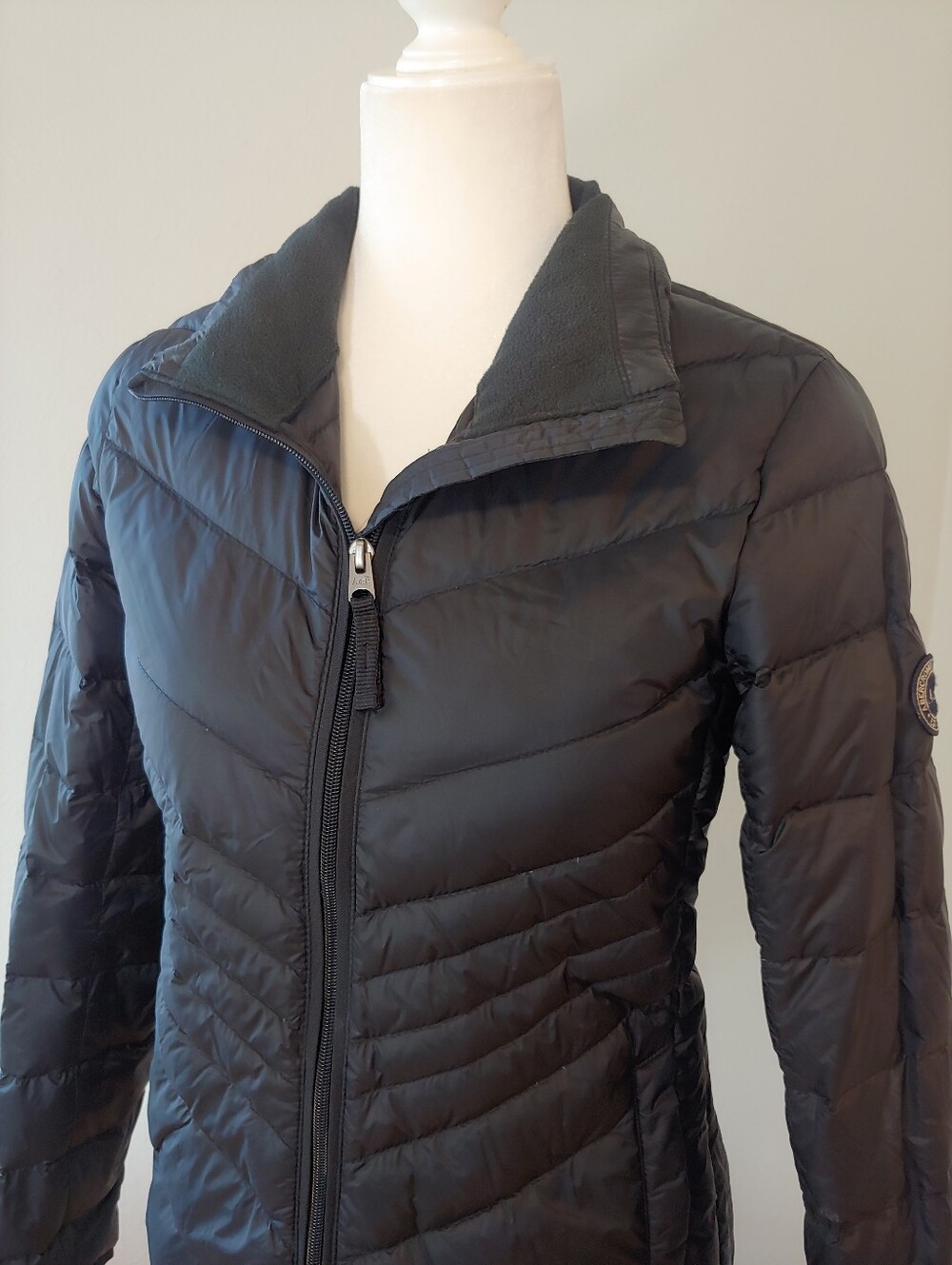 Abercrombie & Fitch Black Down Quilted Puffer Jacket Women's Small